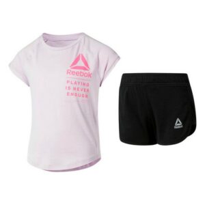 Children's Sports Outfit Reebok G ES SS White Black